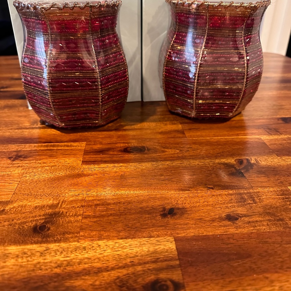 PartyLite Moroccan spice beaded scones; set of 2 (NWT)
